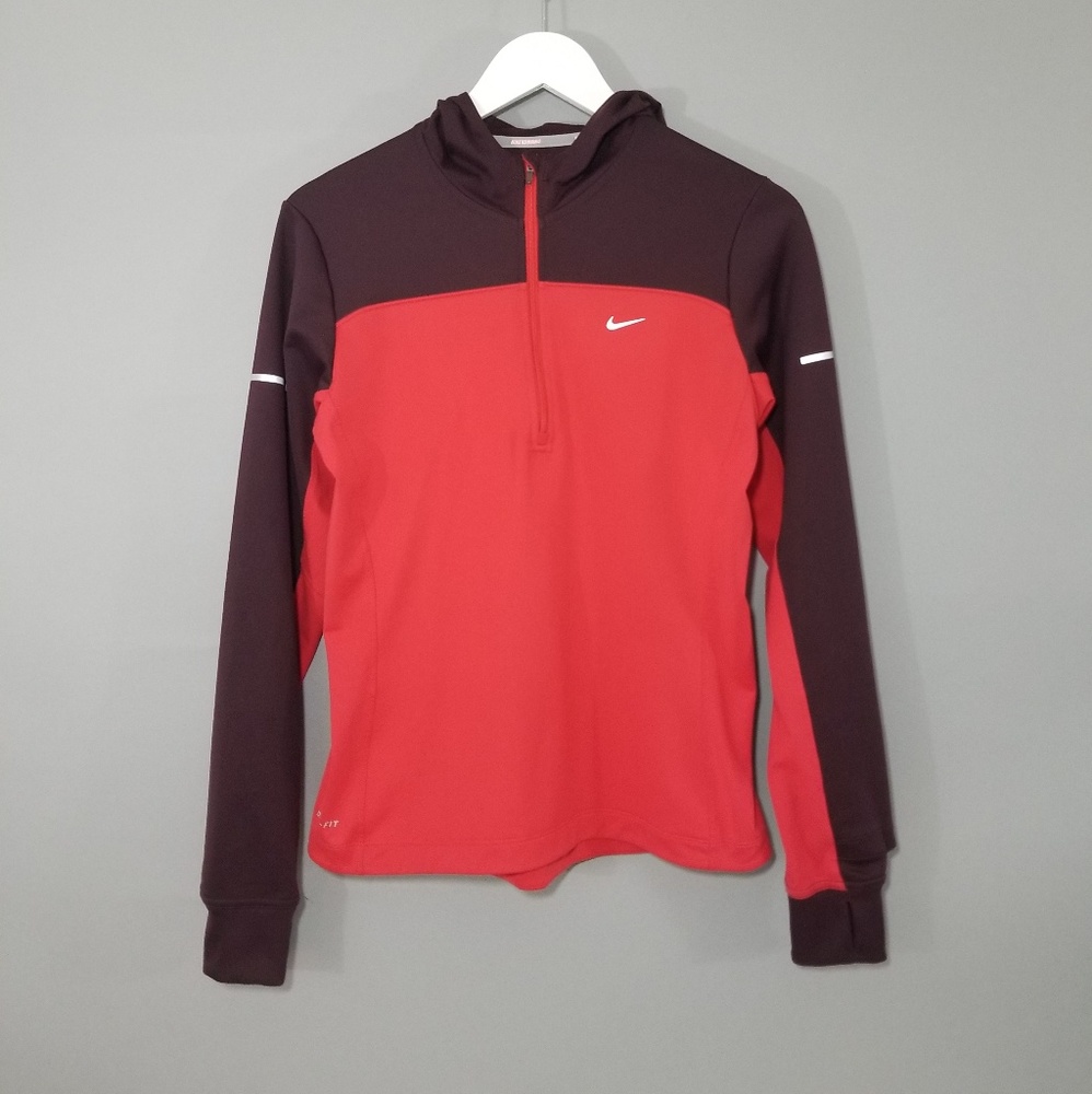 Nike Dri-Fit Half Zip Running Top Finger Hole M